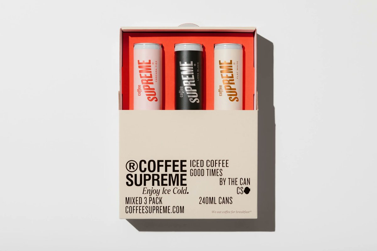 packagings's tweet image. To house their 3-piece #coffee-in-a-can collection, the Think x Porter #Mailer Drawer Box was given the Supreme treatment
packagingoftheworld.com/2023/06/porter…
Design: Coffee Supreme
Structural design: Think Packaging
Production: Porter Packaging
#packaging #packagingdesign #designinspiration