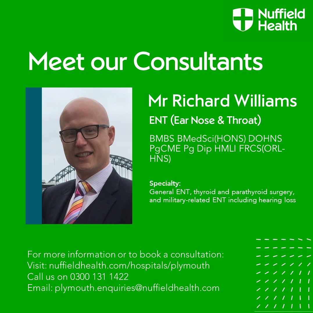 If you are experiencing sinus, nasal or general ENT problems and would like to be seen by an expert, choose an appointment time to suit you and book online with ENT Consultant Mr Richard Williams Read more: 👉 buff.ly/3XnC1gD