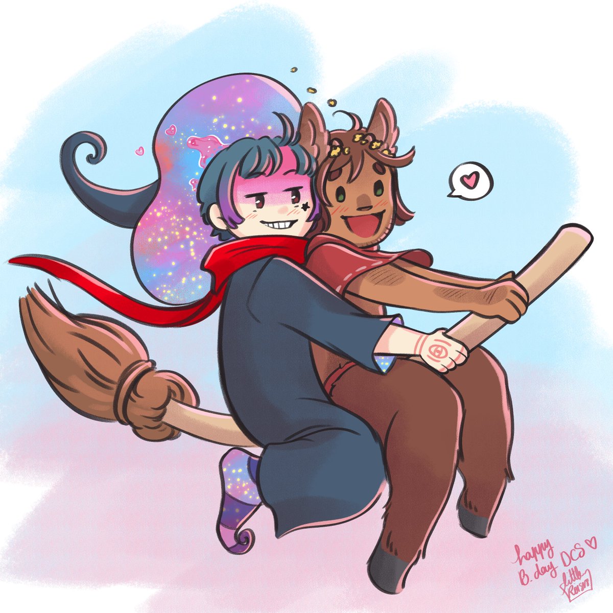 I had this fanart idea of Sal and Battam for quite a long time now... Now is the perfect time to have it finally done !! Happy birthday <a href="/DarkChibiShadow/">DCS</a> ! I hope this isn't coming to late x)