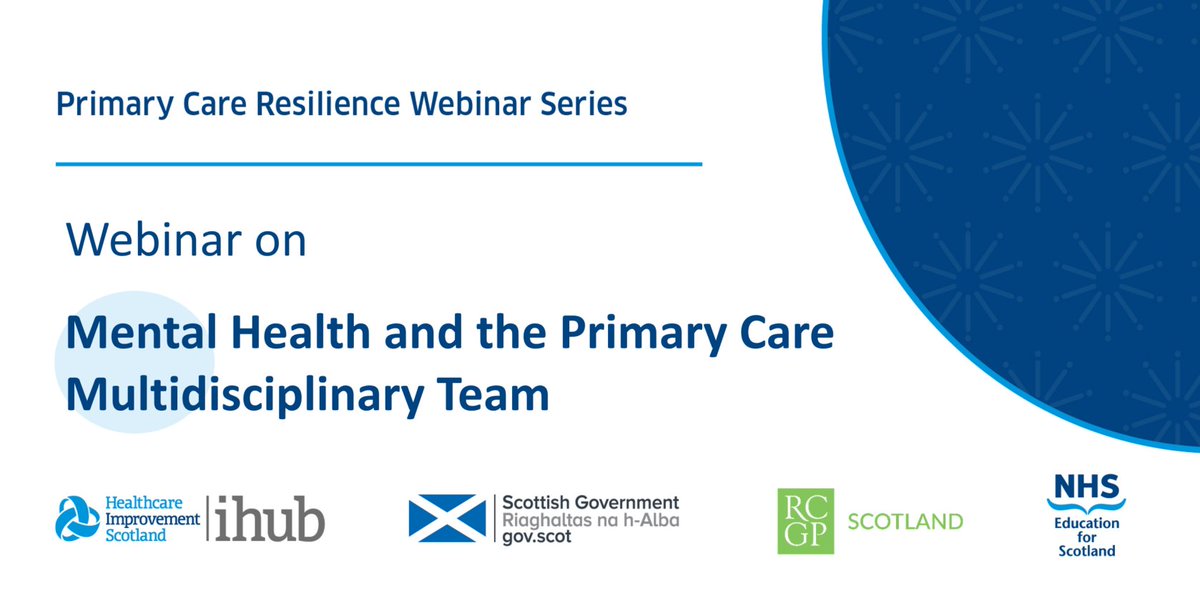 Join our next Primary Care Resilience Webinar on Mental Health and the Primary Care Multidisciplinary Team. 📆 31 August 2023 🕐 1pm – 2pm Hear from a range of speakers sharing their insights and learning. REGISTER NOW ➡️forms.office.com/e/pSHtDKFqmC #PCImprove