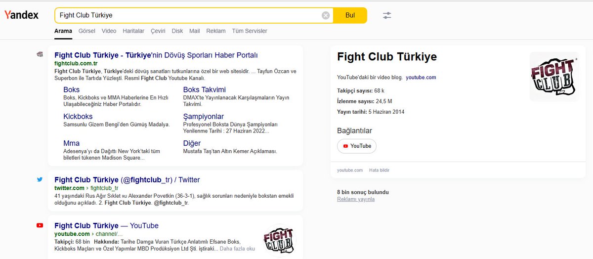 @boksgecesi Google ve Yandex sonuçları.⬇️