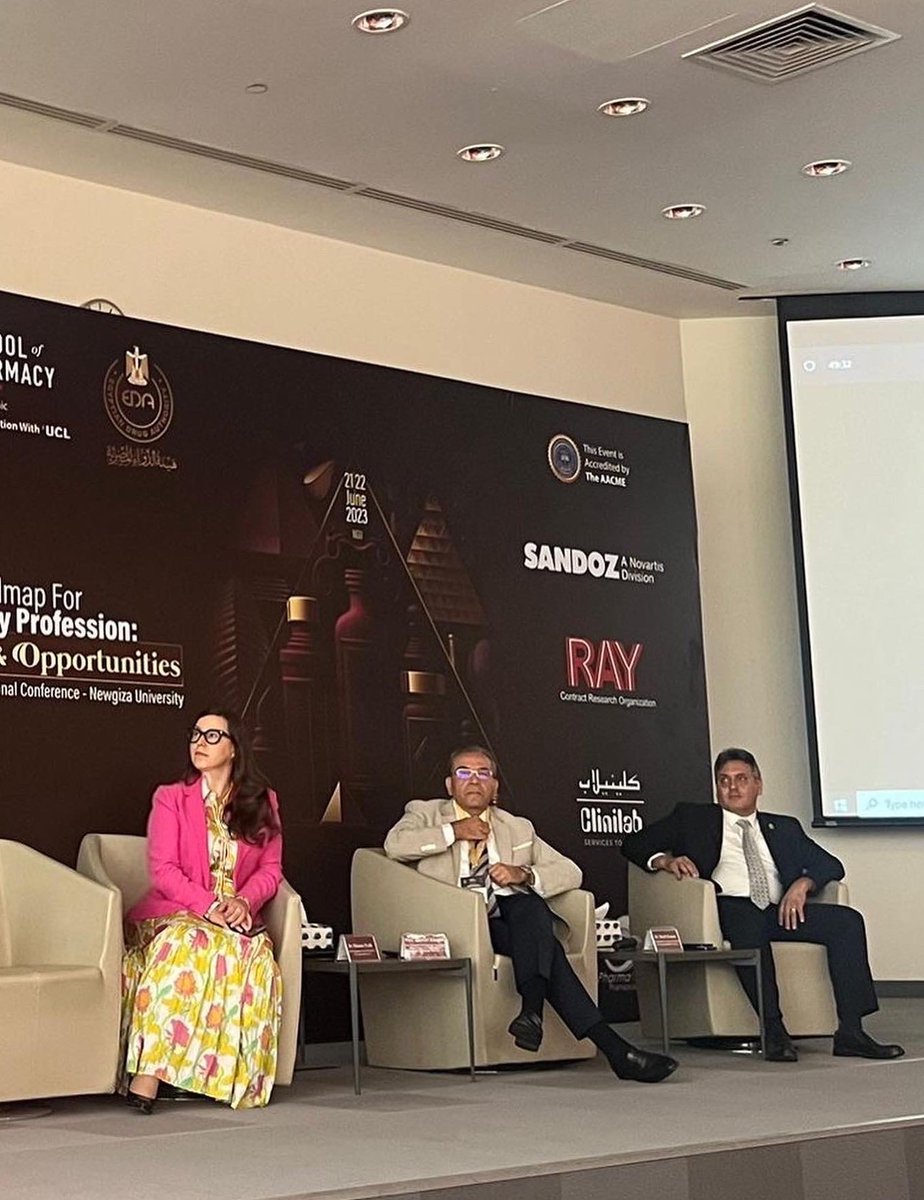 OksanaPyzikUCL's tweet image. Speaking at @NGUegypt on @UCLFightsFakes &amp;amp; #NGUFTF mission to raise awareness, enhance pharmacy education and training on #substandard #falsified medicines - hundreds of children died as a result of DEG poisoning in 2022 - we cannot let #SFMP tragedies to continue to claim lives.