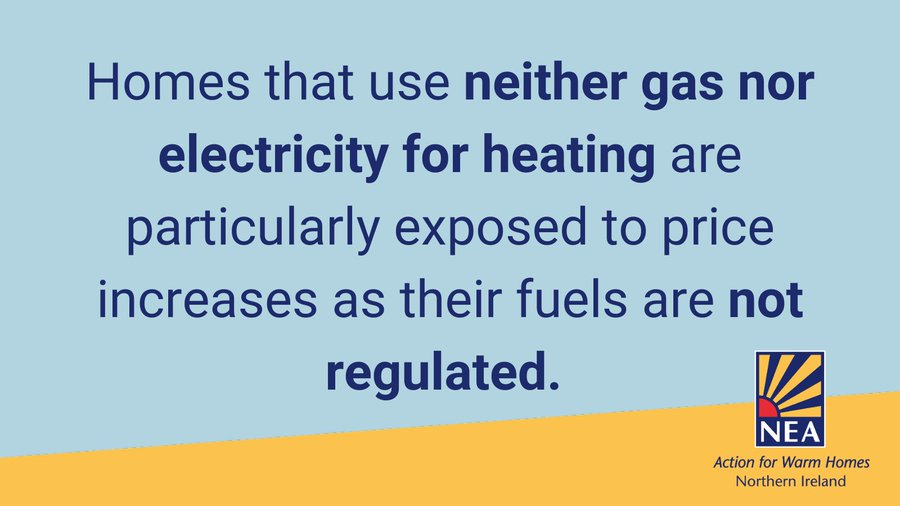 Did you know 68% of NI homes rely on home heating oil, an unregulated fuel?  

Vulnerable households who use home heating oil do not have the same level of protections as those who heat their home with gas. 

#FuelPoverty #EnergyBills #EnergyTransition