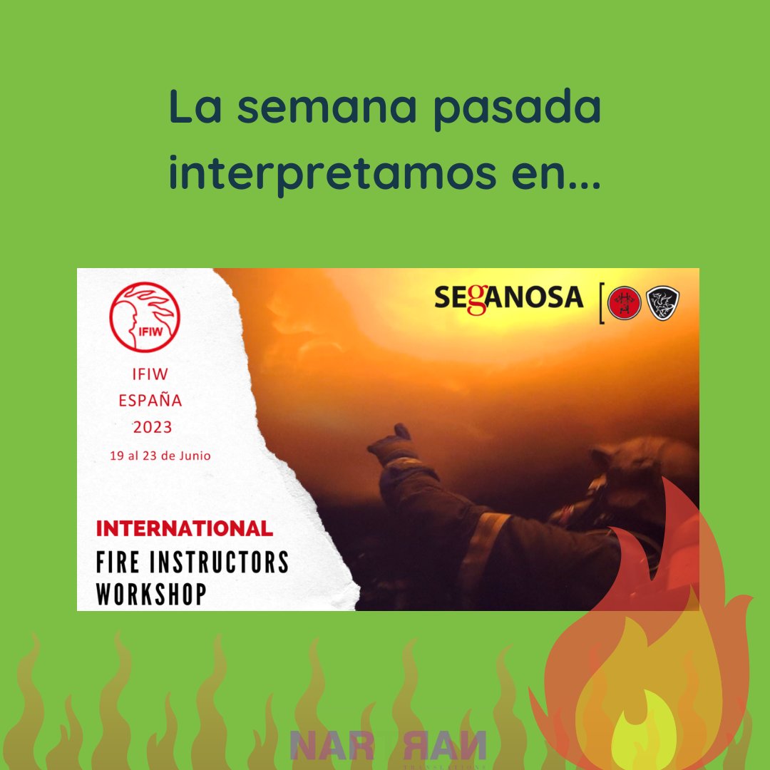 NARTRAN's tweet photo. La semana pasada estuvimos interpretando para SEGANOSA en un encuentro internacional destinado a la formación especializada y de calidad, en este caso, de bomberos profesionales. 🔥👩🏽‍🚒 
#interpreting #interpretación #interpretaciónespecializada #English https://t.co/Y98da8jVsw