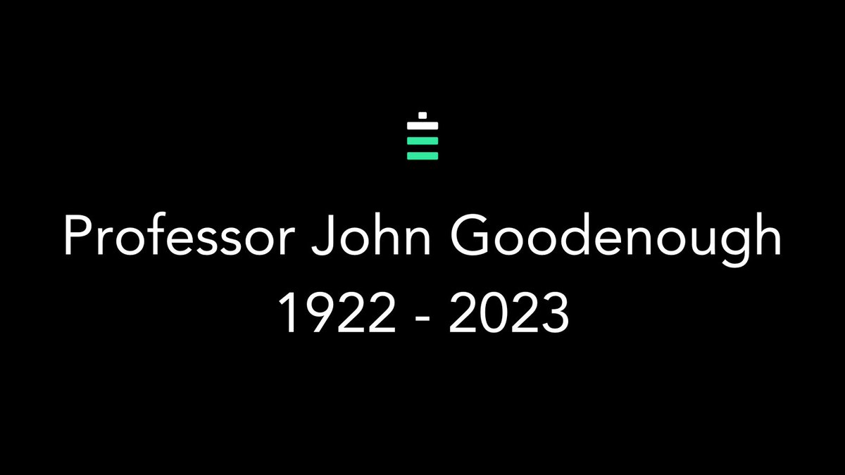 Co-inventor of the Lithium-ion battery and co-winner of the 2019 Nobel Prize in Chemistry, Professor John Goodenough has sadly passed away at the age of 100.