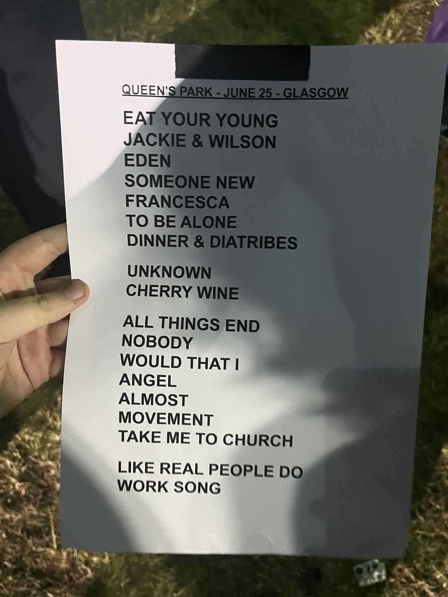 Hozier glasgow June 2023 set list !!!!!!!