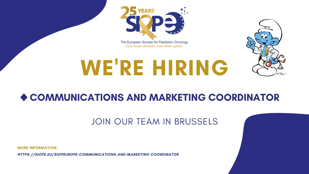 We are #Hiring a #Communications and #Marketing Coordinator to join our dynamic and international team in Brussels.🇧🇪
Are you an experienced communicator with a desire to be involved in a meaningful cause?🎗️
Find out more🔗cutt.ly/owyfEO0q
#ChildhoodCancer