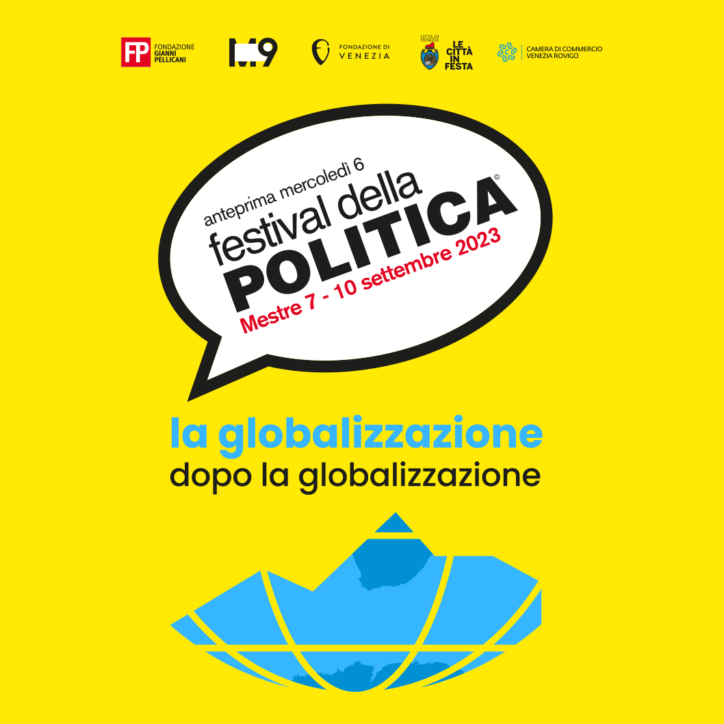 🟡Segnatevi queste date: 6-10 settembre 2023. Torna a #Mestre il #Festpolitica, con un'edizione tutta dedicata all'analisi della politica internazionale. 5 giorni di dibattiti, per discutere il futuro della 'globalizzazione dopo la globalizzazione' 👉festivalpolitica.it