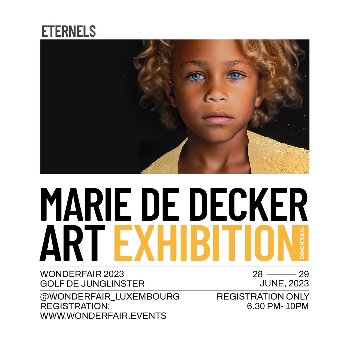 MarieDeDkr's tweet photo. Après 2 années de préparation j'ai l'immense joie de vous annoncer ma prochaine exposition personnelle. Ces 28-29 juin 2023 dans le cadre somptueux de la WONDERFAIR 2023 ce salon exclusif dédié aux objets d'exception.
https://t.co/IiKGsFaTK0 https://t.co/FOCfACmjE1
