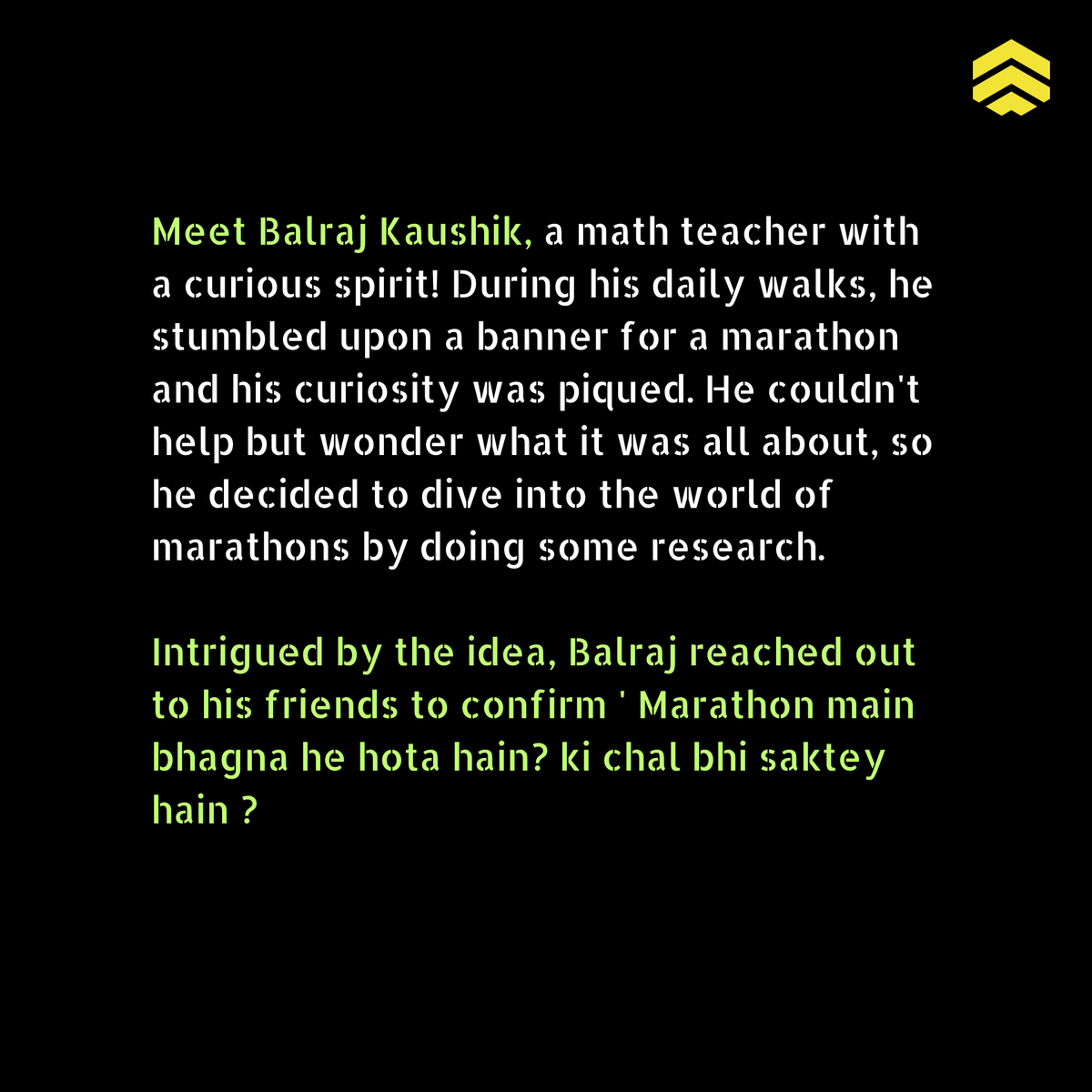 ruggdindian's tweet photo. Embarking on a Curious Quest: Balraj Kaushik's Journey from Math Teacher to Marathon Runner https://t.co/ueqHK7vyy5