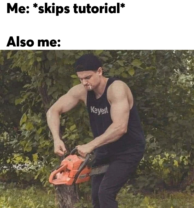 TeamRazer's tweet photo. Never. Skip. Tutorials. https://t.co/F29CBF5pHm