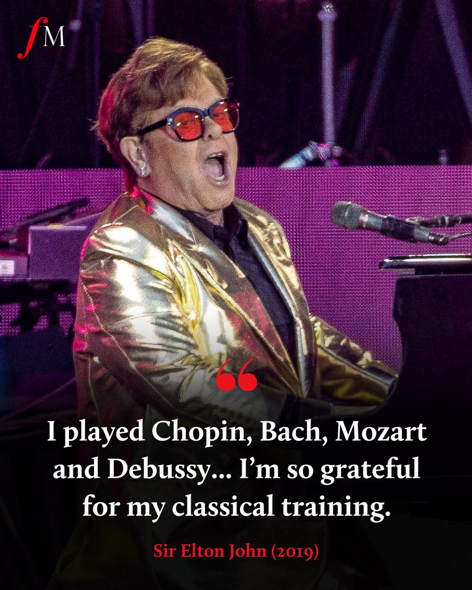 Classic FM (@classicfm) on Twitter photo “I’m so grateful for my classical training. I played Chopin and Bach, and Mozart and Debussy. Without my training, I never would’ve been able to write the songs I’ve written.”
– Sir Elton John in 2019, speaking to Classic FM’s <a href="/TimLihoreau/">Tim Lihoreau</a> about his <a href="/royalacademy/">Royal Academy</a> training. ❤️ “I’m so grateful for my classical training. I played Chopin and Bach, and Mozart and Debussy. Without my training, I never would’ve been able to write the songs I’ve written.”
– Sir Elton John in 2019, speaking to Classic FM’s <a href="/TimLihoreau/">Tim Lihoreau</a> about his <a href="/royalacademy/">Royal Academy</a> training. ❤️