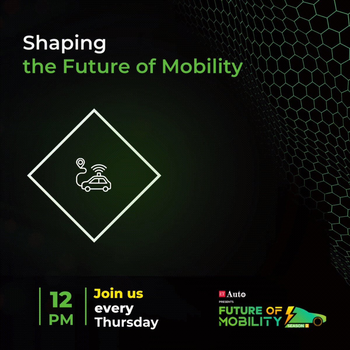 ETAuto's tweet image. 🚀 Don't miss out on the excitement! ⏰ Join us every Thursday at 12pm for an exhilarating journey into the Future of Mobility in Season 2! 

Know more- bit.ly/3Dl6guR

#FutureofMobility #Sustainability #NetZeroEmissions #GreenMobility #EVInfrastructure #RenewableEnergy