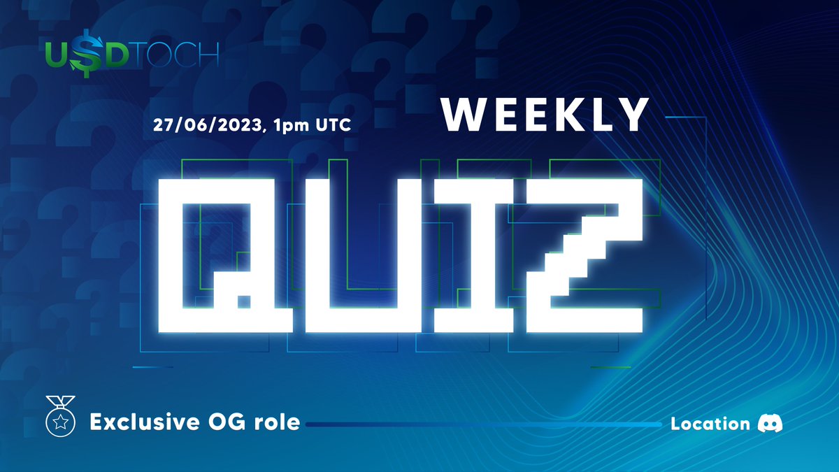 🔊 Announcement

Our Weekly Quiz is coming up tomorrow on our discord channel🤖
discord.gg/q4CuyHfK2C

🏅Lucky participants will be rewarded with exclusive OG roles

Don't miss it❗️

#Web3 #Crypto #Quiz