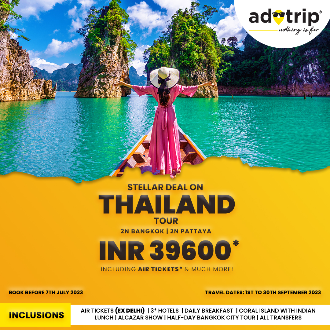 Grab our limited-time offer on Bangkok & Pattaya Tour @ INR 39,600*✈️ including air tickets, 3* hotels with breakfast, top attractions, sightseeing & transfers! BOOK NOW and let the countdown to paradise begin! 📷
.
.
.
#ThailandAdventures #thailand #thailandtravel #thailandtrip