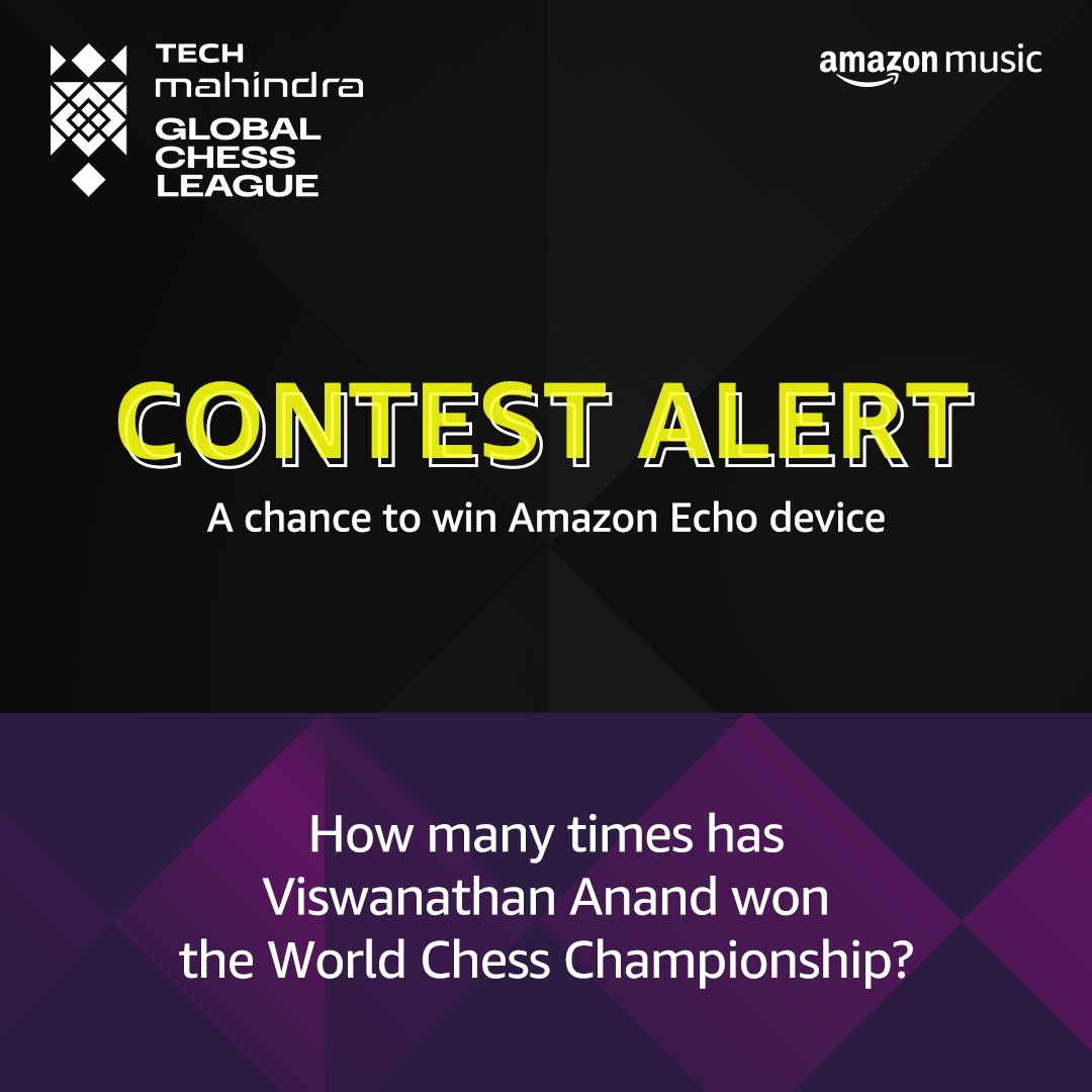 An Amazon Echo Dot device is waiting to be yours 👀

Simply answer this question in the comments below with the hashtag #AmazonMusicContestAlert and you could be a winner!

For details refer to T&amp;C - amzn.to/44Be7kf

#GlobalChessLeague #GCL #TheBigMove
