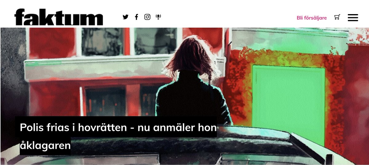 Polisen som ville göra sitt jobb men som fick gå under jorden. 
faktum.se/tidningen/fakt…