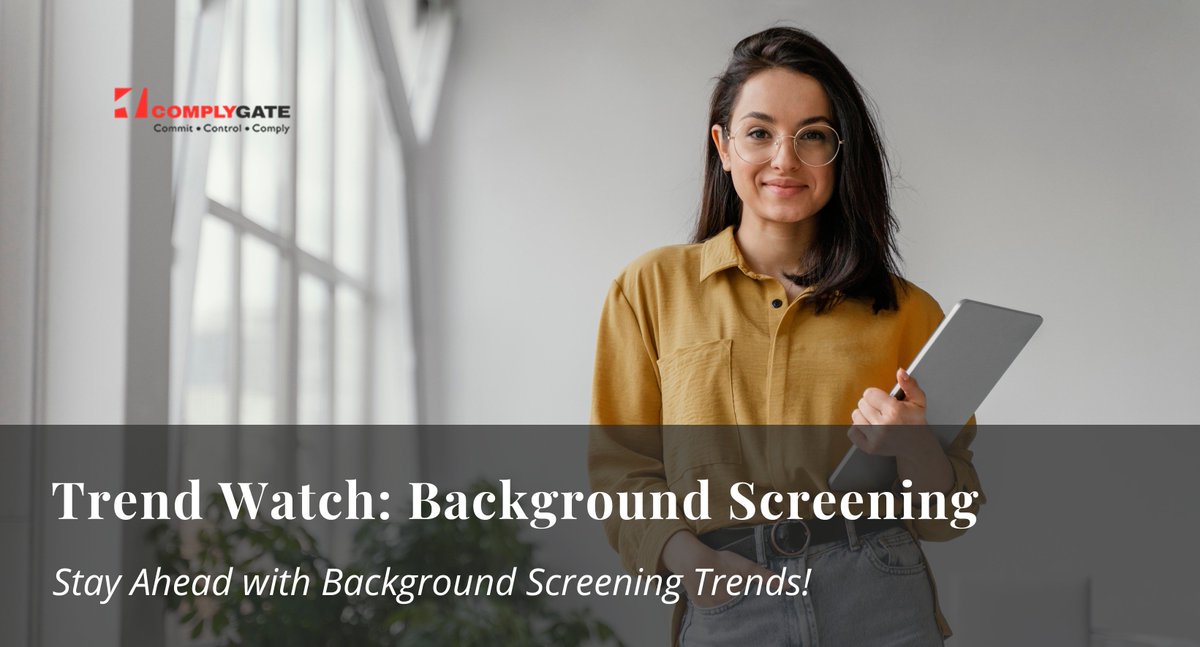 Complygate1's tweet photo. Are you keeping up with the latest trends in background screening?
Stay ahead of the curve with #Complygate
From global checks to social media screening, our expert services will ensure your company is making informed hiring decisions.
Book a demo today! https://t.co/1Hz14KTUF6 https://t.co/WXPa0Cg8uh