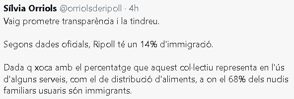 danivilaseca's tweet photo. (1/2) És deplorable jugar amb percentatges de qui fa ús del banc d'aliments. Ningú hauria de recórrer a aquest servei. Ningú hauria de passar gana!
Les persones migrades, fins que no regularitzen situació, no tenen accés a prestacions, fet que les aboca a dependre de la caritat. https://t.co/uR8GqPO1KY