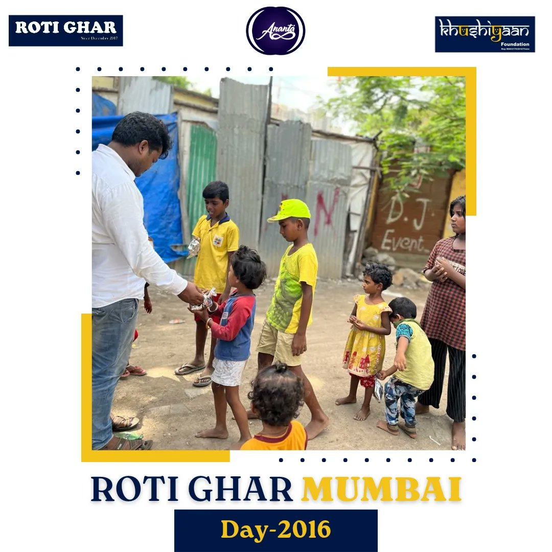 RotiGharIndia's tweet photo. Date : 22-06-2023
Location :
Delhi
Valsad
Vitava
Mumbai
Roti Ghar : Day 2016
"The highest of distinctions is service to others"
Be kind to everyone and spread happiness across!
.
#upliftingsociety #helpingothers #feedingkids #hungerfree
#Hungerfreeindia #Kidsofrotighar https://t.co/rXADATBmru
