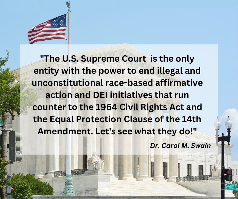 Soon we will know if the U.S. Supreme Court had the cojones to follow the Constitution and the statutory laws of the land. #affirmativeaction #Harvard #NorthCarolina #discrimination #equalprotection #SCOTUS