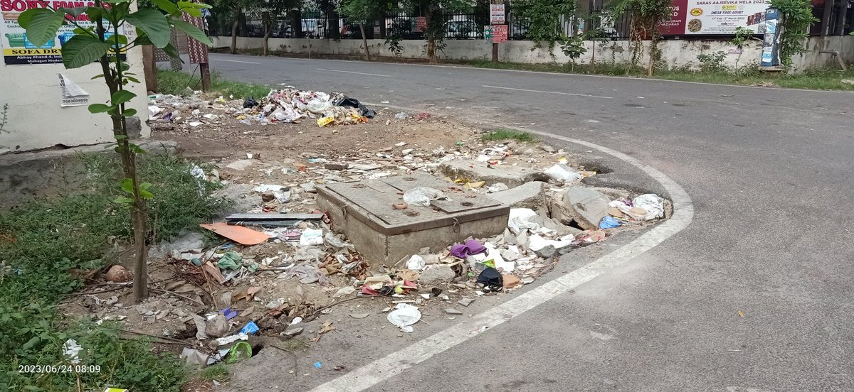 @CMOfficeUP  ...swachh bharat abhiyan conducted by @gdagzb in vaibhav khand Indirapuram Ghaziabad. Whole vaibhav khand has been covered in garbage and water storage.  A lot is complaints have been made,  but to no avail. #pathetic