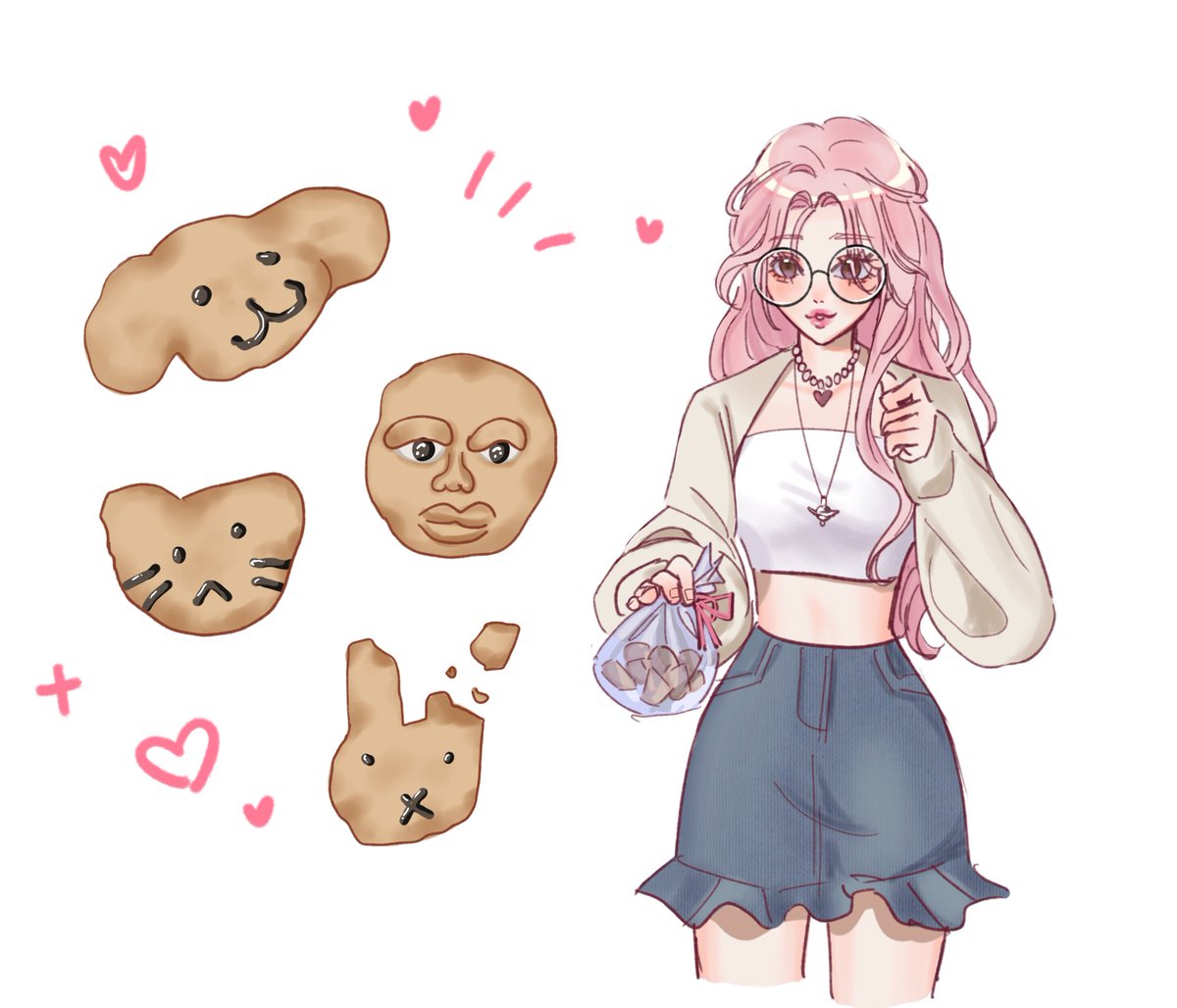 hope teia’s not too late, she was baking (burning) animal cookies 🤭🤭 💞💖
(eat at your own discretion)