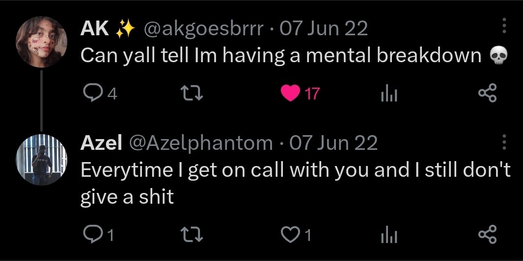 Azelphantom's tweet photo. @akgoesbrrr I miss bullying you, what's happening bro, hmu https://t.co/MSUQyTykBk