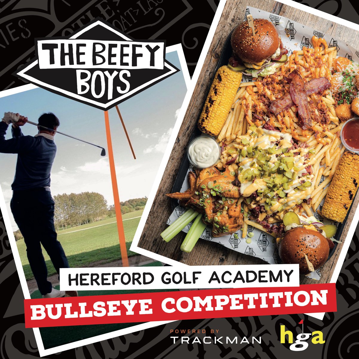 herefordgolf's tweet image. Current leaderboard in the #trackmanrange Bullseye Comp Hereford Golf Academy Bullseye Competition
WIN PRIZES: 1st a table of 4 at any Beefy Boys restaurant, 2nd a pair of Puma Nitro golf shoes 3rd a Beefy Boys Phat Boy platter.

Free to enter and unlimited entry

Login with app
