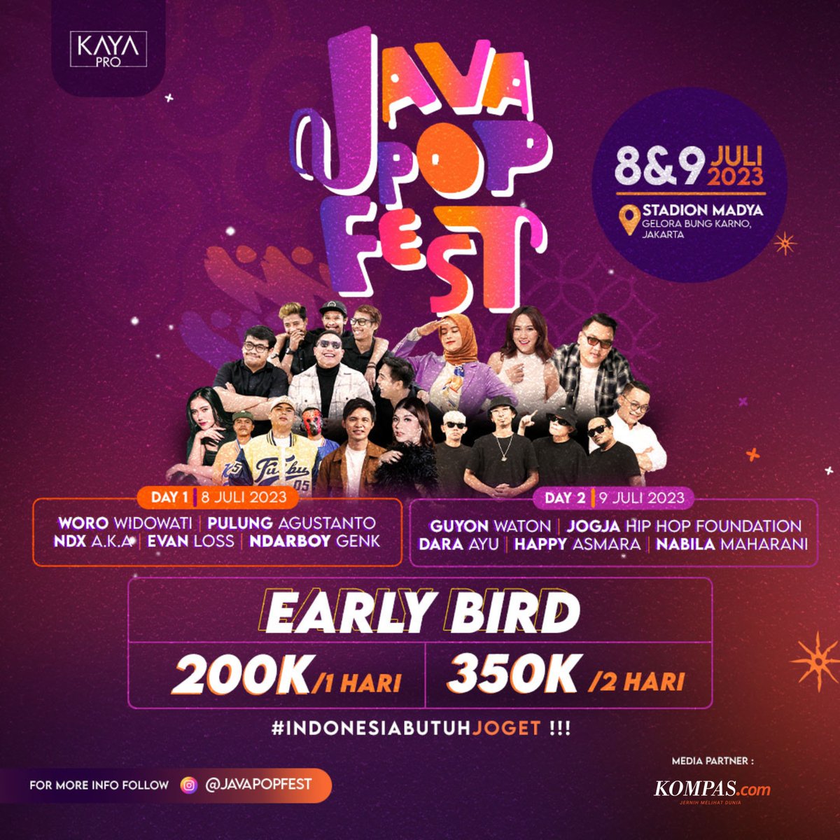 kompascom's tweet photo. Udah pada beli tiket nya @JavaPopFest beluum?
Yuk buruaan... udah menipiss loohh! π±
Jangan sampai ketinggalan yaa;
Java Pop Fest
8 & 9 Juli di Stadion Madya,
Buruan sikat tiketnyaa!
Pembelian tiket resmi:
π« Tiketapasaja
#JavaPopFest #JavaPopFestival #IndonesiaButuhJoget https://t.co/HHAWQdgaZL