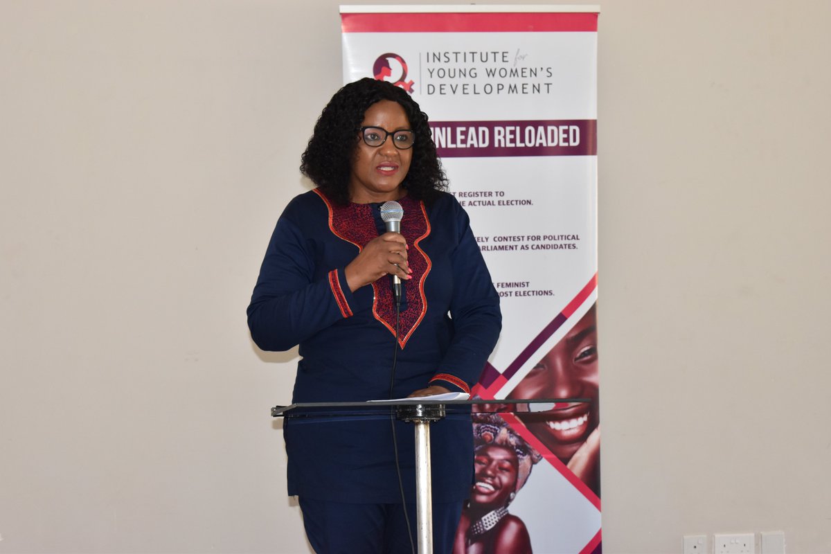 YoungWomenInst's tweet photo. @MatsikaLillian, CEO of the Ministry of Women’s Affairs, Community, Small, and Medium Enterprises Development emphasises the need for the inclusion of young women and women in decision-making for the realisation of gender parity. #TransformativeLeadershipTraining https://t.co/v5Ct3FqAbN