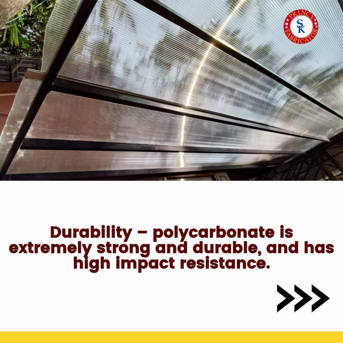 PrincyFab's tweet photo. The main advantages of polycarbonate roofing sheets.
.
.
.
#fabrication #metalfabrication #Fabricationwork #customfabrication #fabricators #fabricator #fabricatorlife #metalwork #metalworking #grills #remoteshutter #gatefabrication #rollingshutter #goafabricator #metalrailings https://t.co/YsH6JqAKJm
