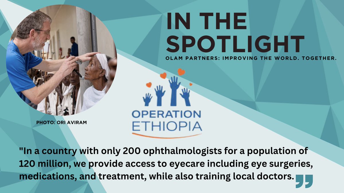 OLAMtogether's tweet photo. Providing #eyecare 👓 to remote communities in #Ethiopia, Operation Ethiopia has given tens of thousands of people access to glasses, eye surgeries, and specialized eyecare.
#globalhealth #humanitarianaid #restoringvision #OLAMTogether #globalJewishresponsibility https://t.co/FYP8X4vkkO