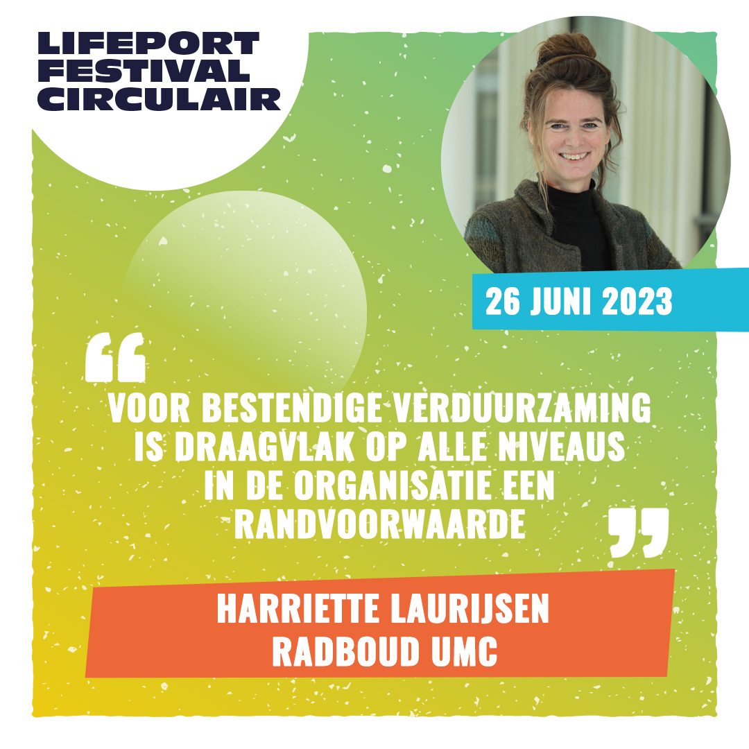 Vanmiddag start om 14:00 het Lifeport Festival Circulair in het Radboudumc Experience Center Nijmegen. De locatie verzorgt zelf ook deelsessies waaronder een rondleiding in verduurzaming van de zorg.
#innovatie #circulair #lifeport