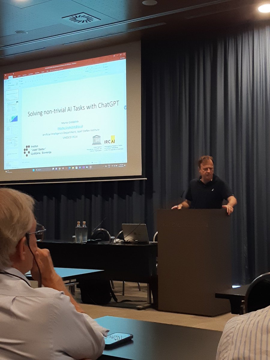 Anandstweets's tweet photo. Bled #eConference @BledConference
kicks off with keynote by @marko_grobelnik, co-leader at the Department for Artificial Intelligence @JSI_SLO: "ChatGPT to solve hard AI tasks" https://t.co/CDICcvZZlW https://t.co/rUwuHb2qsT