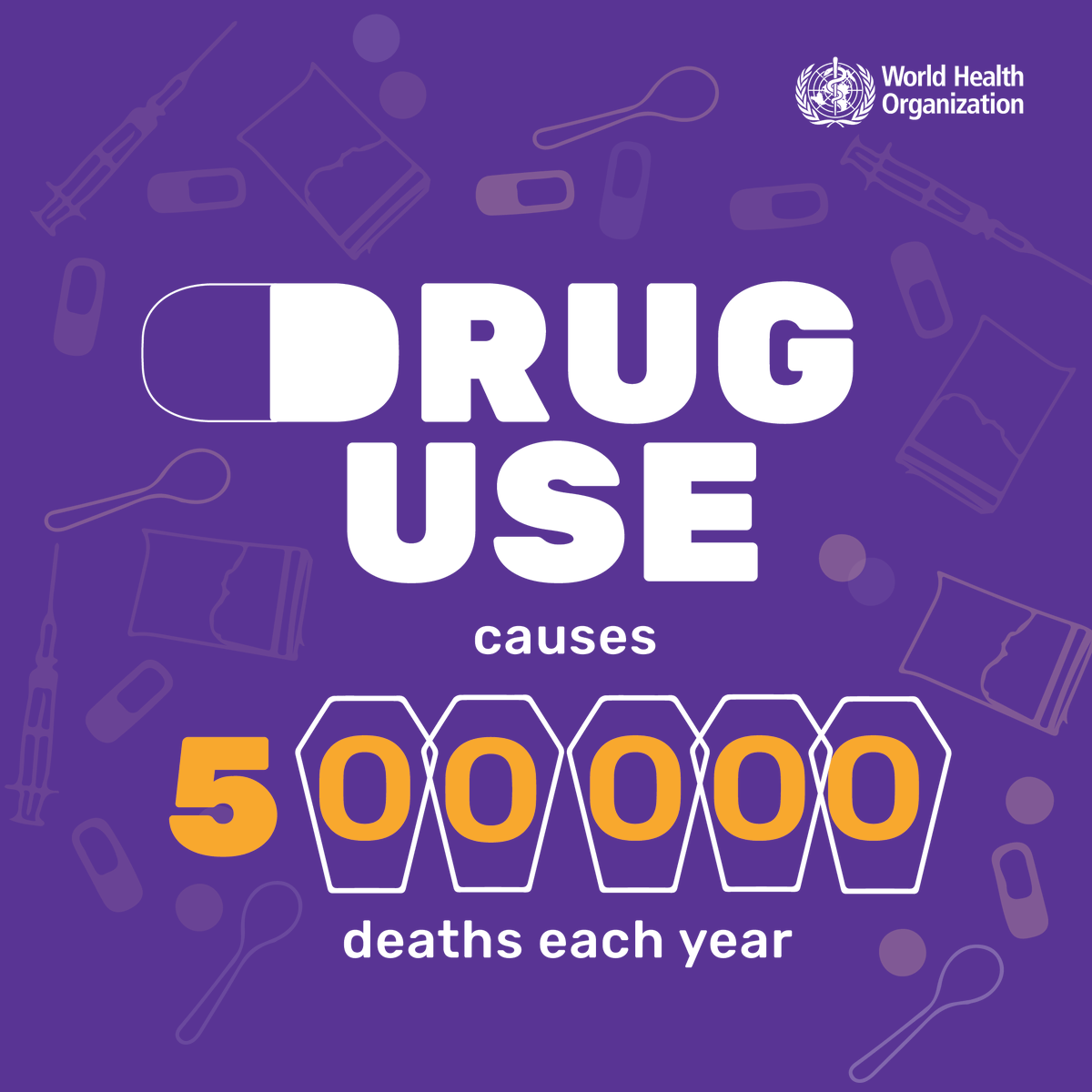 Today is International Day against Drug Abuse & Illicit Trafficking.

Globally, nearly 500000 deaths are linked to drug use each year. WHO works with countries & partners to prevent & reduce the extensive harms caused to individuals, families & communities by drug use & drug use…