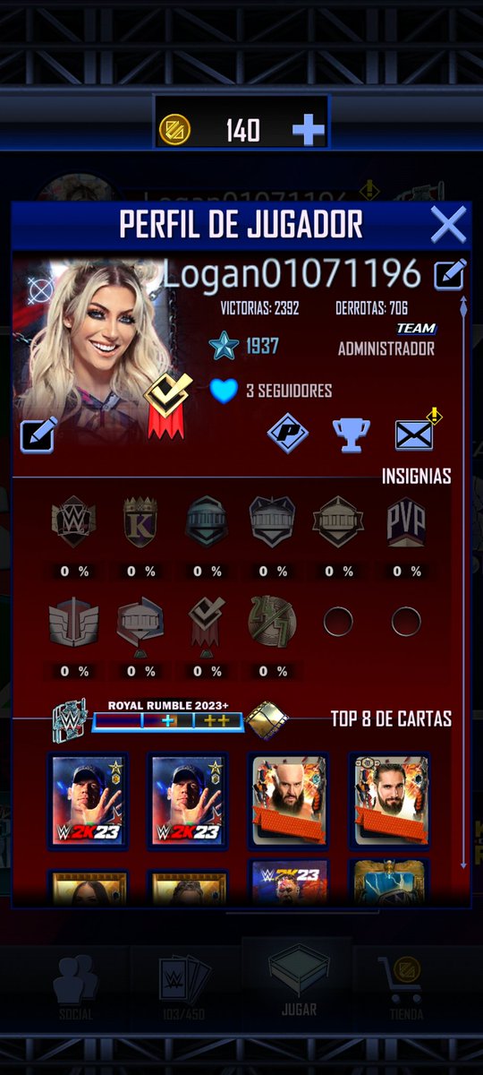 unrandom15_XD's tweet photo. @SupercardWomen @SuperCard_ESP Holaaa yo puedo? 
Soy Royal Rumble 2023+ soy muy activo y tengo discord https://t.co/Vw8x8svB7Z