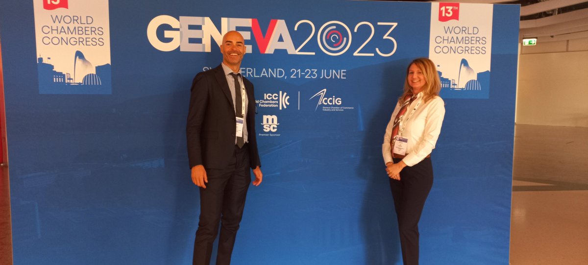 Catching up with <a href="/SantoniITC/">Andrea Santoni</a> at the <a href="/WorldChambers/">World Chambers</a>  in Geneva <a href="/ITCnews/">International Trade Centre (ITC)</a> <a href="/AnaGrujovic/">Ana Grujovic</a> #worldchamberscongress <a href="/ccig1865/">CCIG1865</a> <a href="/ICCSecGen/">John W.H. Denton AO</a> <a href="/iccwbo/">International Chamber of Commerce</a> <a href="/AnneChappaz/">Anne Chappaz</a>