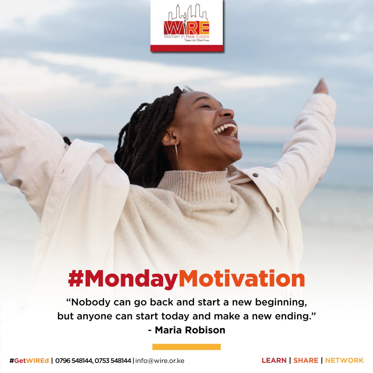wirekenya's tweet photo. Happy New Week πβ¨
A gentle reminder that it's possible to start again today and make a new ending.
#MondayMotivation
#TogetherWeBuildKenya
#GetWIREd https://t.co/5MoHqo45Q9