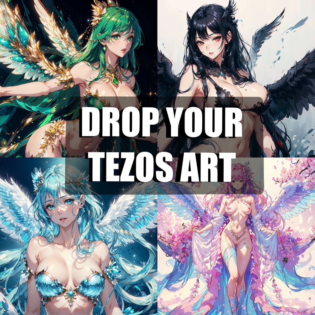 It's shopping time 👜

Share your #Tezos art  
+ link and price 
+ Tag a friend
+ Retweet below tweets + follow me

❤️‍🔥Let’s go fam❤️‍🔥

My collection 'Divine Angels' 15 xtz

#shill #tezoscommunity #tezosArts