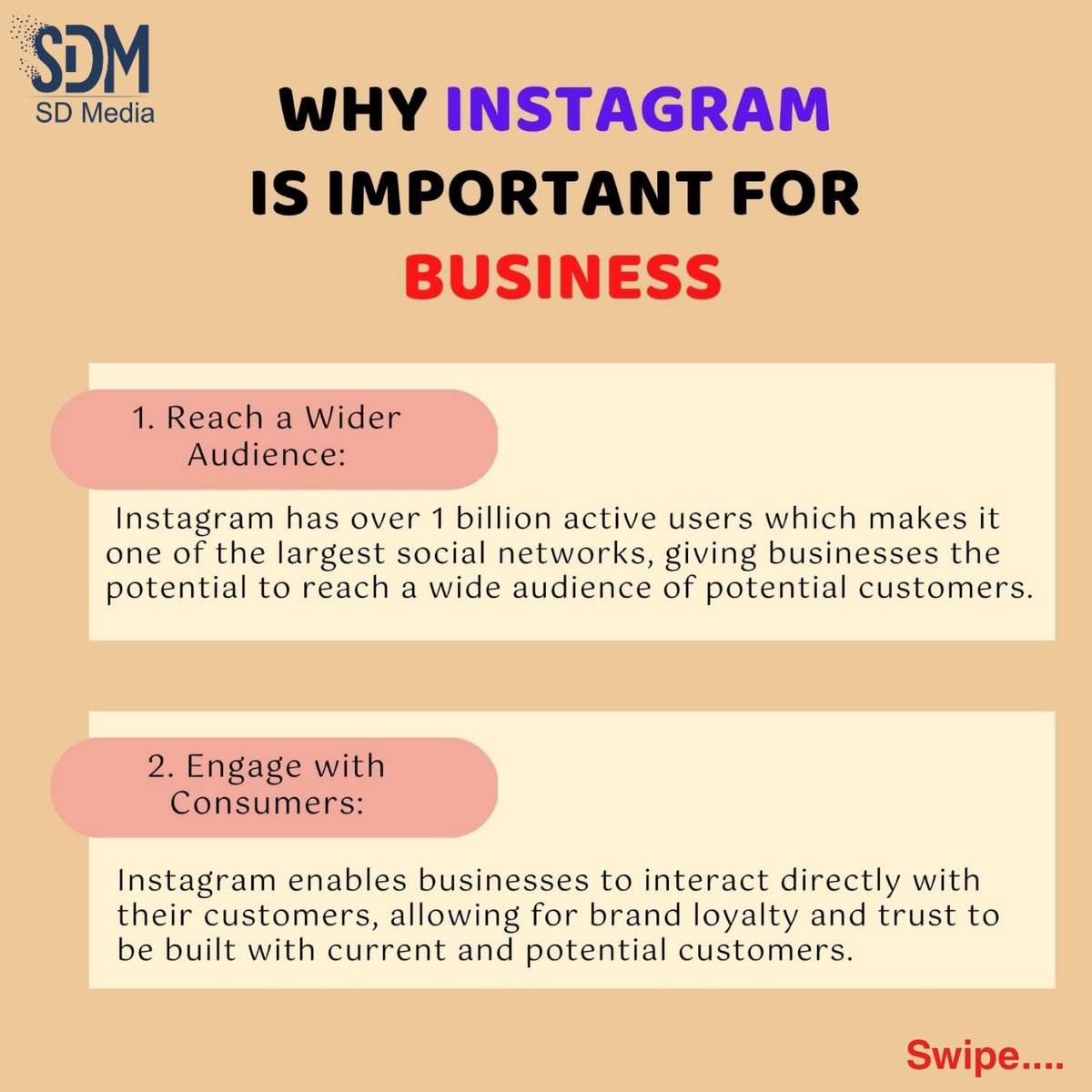 Sdmedia4's tweet photo. Here is the answer to why Instagram is important for business..

Grow your business
with 👉/sdmedia4

for more information Call us on 9926500016
Visit our website:- https://t.co/n3jwNNG4Av

#sdmedia #socailmediamarketing #instagram #informative #tips #business #bilaspur_cg https://t.co/BRVbi7VWYu