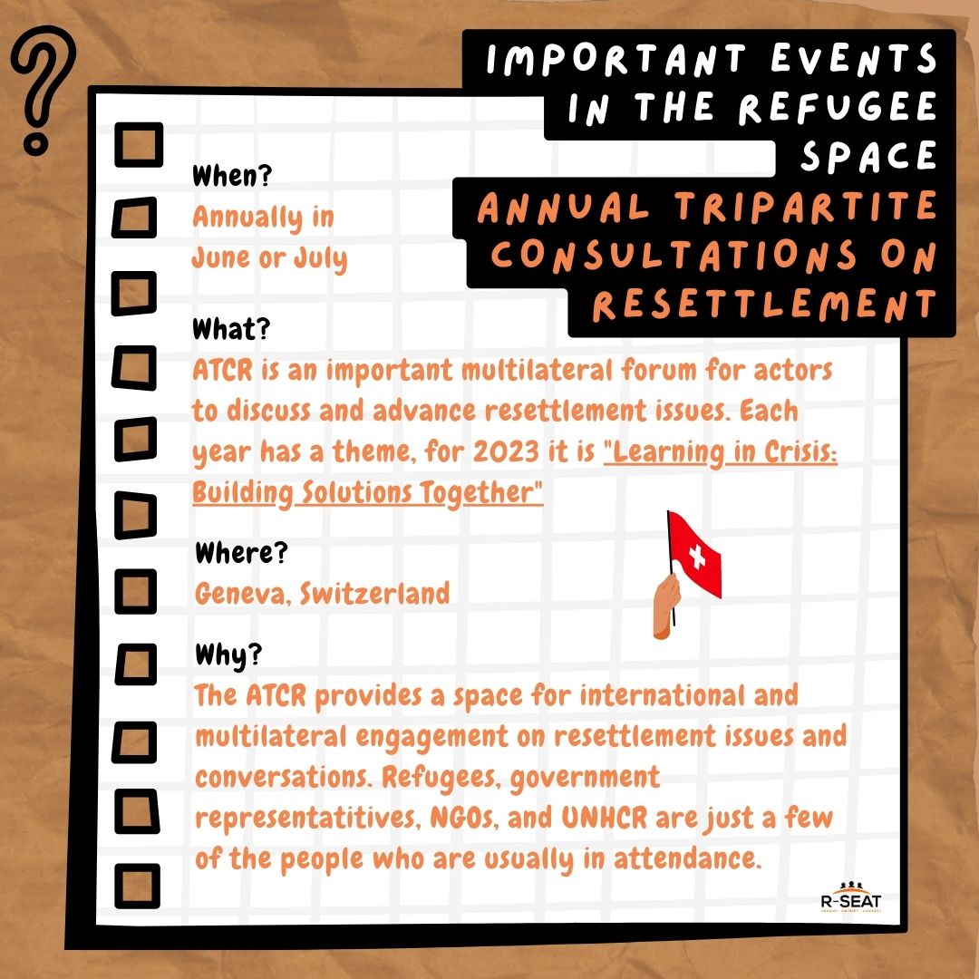 Today is the first day of the 2023 Annual Tripartite Consultations on Resettlement! We are looking forward to seeing how the value of meaningful refugee participation is harnessed this year. Learn more about the ATCR here: unhcr.org/what-we-do/bui… #ByRefugees #ForRefugees