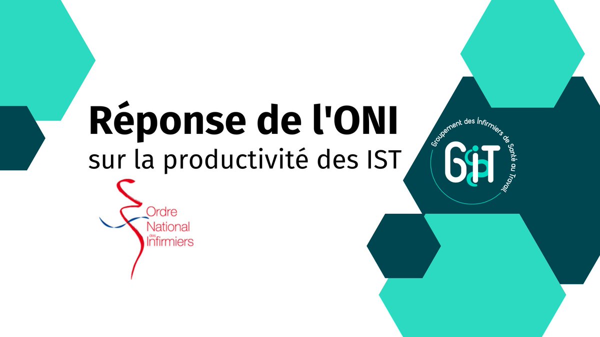Groupement_IST's tweet image. Nombre d'entre vous s’interrogent sur la légitimité des objectifs chiffrés dans les clauses de productivité imposées dans les contrats des #infirmiers de #santé au #travail. Opposés à ces pratiques, nous avons échangé avec l'@OrdreInfirmiers sur le sujet
👉bit.ly/43T2Zz0