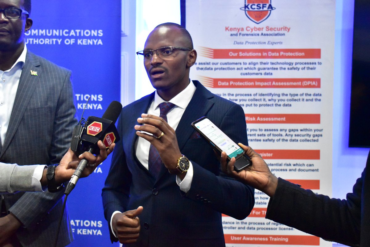 kanyi_254's tweet photo. An intriguing media interview session took place to gather perspectives and opinions on the subject of cybersecurity.
#OCSAMKenya2023 https://t.co/gJtfqTefBC