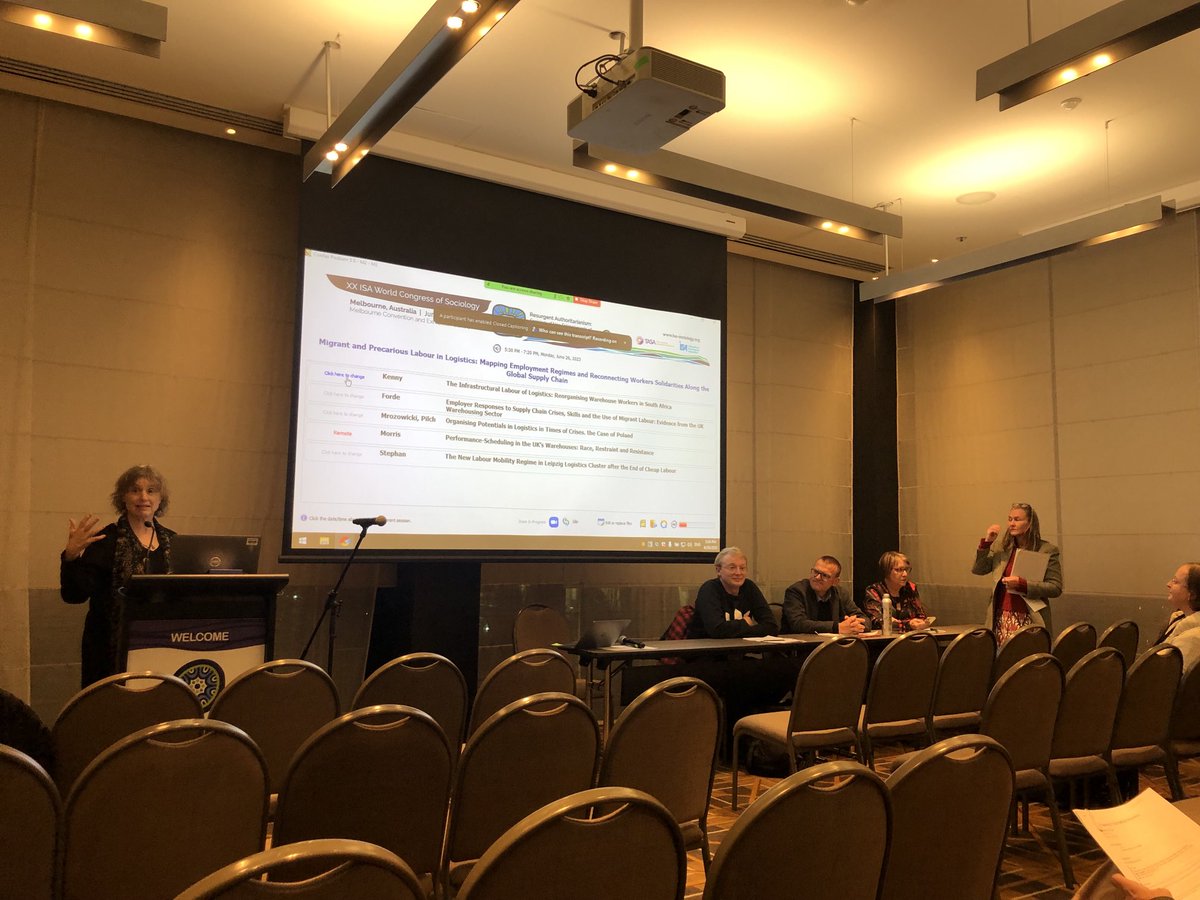 Tom Barnes (@drtombarnes) on Twitter photo Ruth Milkman opening <a href="/LabourRc44/">RC44 Labour Movements</a>’s on #precarious & migrant labour in logistics w a stellar line up incl <a href="/BridgetKenny2/">Bridget Kenny</a> <a href="/HansCStephan/">Hans-Christian Stephan</a> <a href="/jocutter/">jo cutter</a> et al <a href="/isa_sociology/">ISA</a> #isawcs23 #academicchat Ruth Milkman opening <a href="/LabourRc44/">RC44 Labour Movements</a>’s on #precarious & migrant labour in logistics w a stellar line up incl <a href="/BridgetKenny2/">Bridget Kenny</a> <a href="/HansCStephan/">Hans-Christian Stephan</a> <a href="/jocutter/">jo cutter</a> et al <a href="/isa_sociology/">ISA</a> #isawcs23 #academicchat