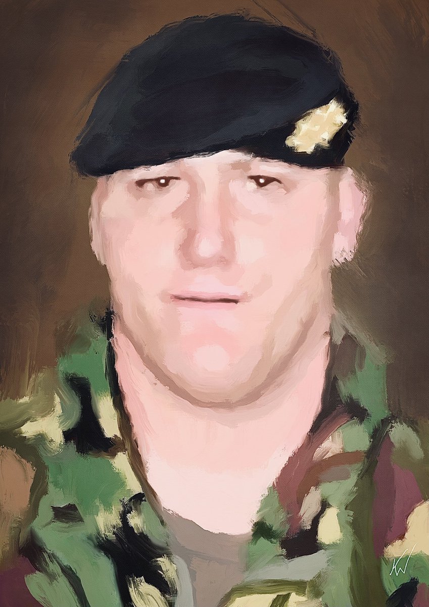 Next portrait, can we get it to his next of kin? Pte Robert Wood, of the Royal Logistic Corps (RLC) died in a fire at Camp Bastion Afghanistan on Mon 14 Feb 2011. kevwills.co.uk crowdfunder.co.uk/p/the-fallen-o… @UKArmyLogistics @ArmyVeteransRLC @RLCCorpsSM #wewillrememberthem