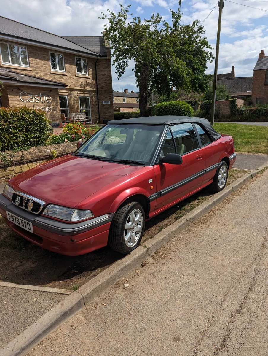 A pal of mine is selling this Rover 216 cabriolet 101k miles, 9 month MOT, full service, rear discs & pads in April. Great working order. Just completed 2500mile trip with no issues. Good tyres and working electric roof, not perfect, but its £1300! pls RT