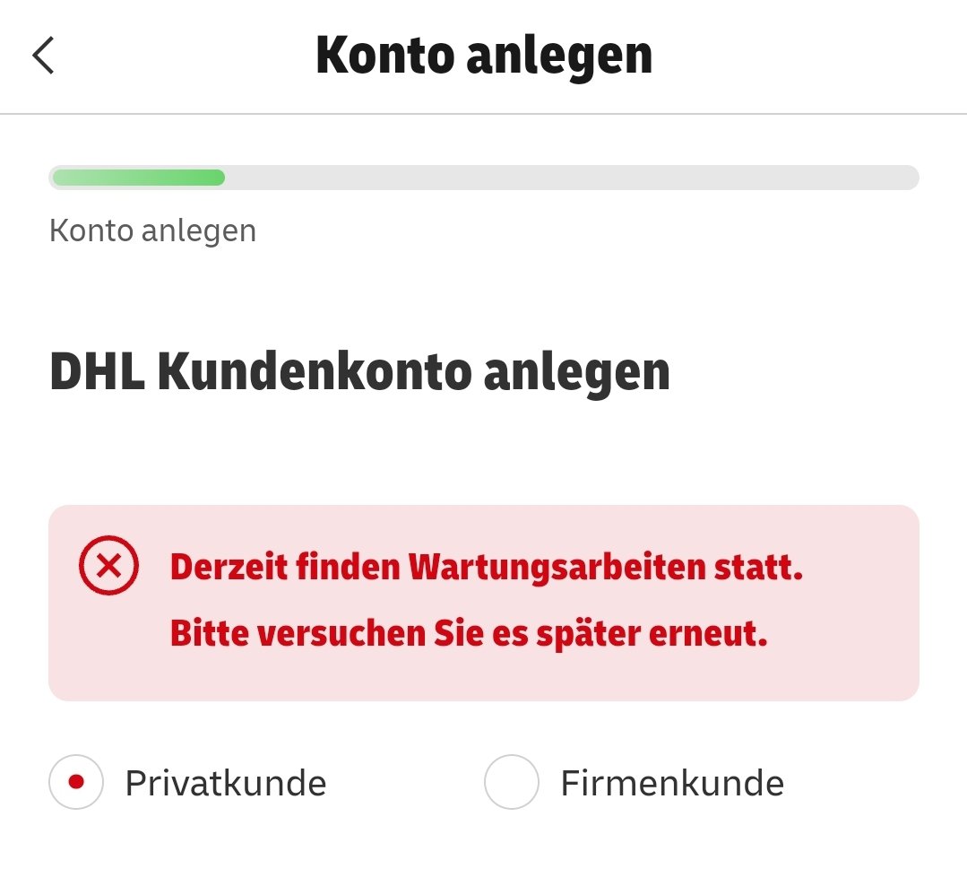 millivers's tweet photo. @DHLPaket Cookies gelöscht. Smartphone neu gestartet. App neu installiert. Geht nicht 🤷‍♀️ https://t.co/p3OFNSpdhC