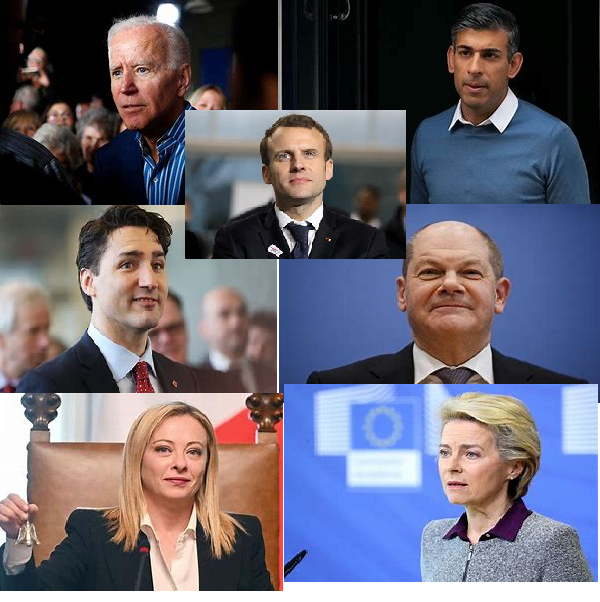 These cardboard cut outs, agents of the WEF, globalist facilitators of a Worldwide plutocracy in league with the likes of Gates, Soros and King Charles are one world united against the people. Their view is 8 billion should become 500 million. They are implementing a cull.