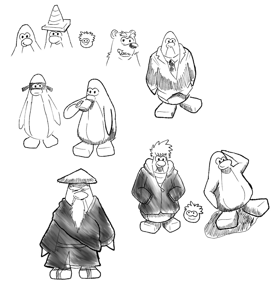 Club Penguin sketches.
#Clubpenguin